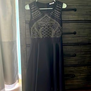 Black mid-length dress